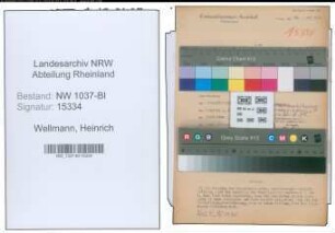 Entnazifizierung Heinrich Wellmann , geb. 07.03.1895 (Steiger)