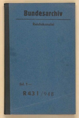 Reichspostministerium. - Personalangelegenheiten der Minister: Bd. 1