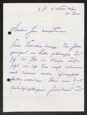 Brief von Leo von König an Gerhart Hauptmann