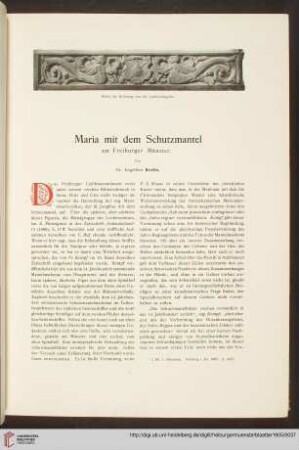 Maria mit dem Schutzmantel am Freiburger Münster