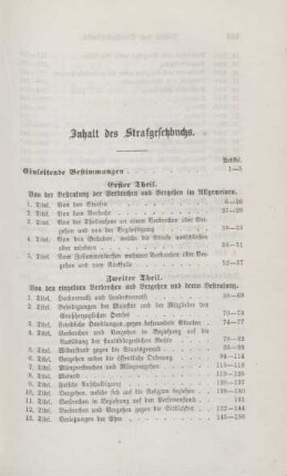 Inhalt des Strafgesetzbuchs
