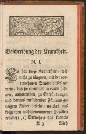 Beschreibung der Kranckheit