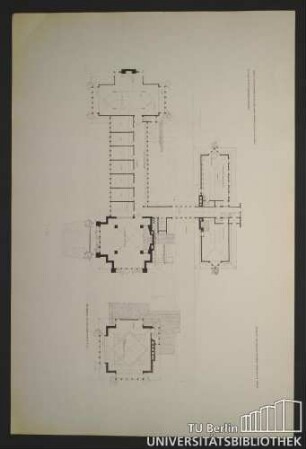 Tafel X. Hillside Heimschule Lloyd Jones Sisters Hillside Wisconsin. Grundriss des Hauptgeschosses