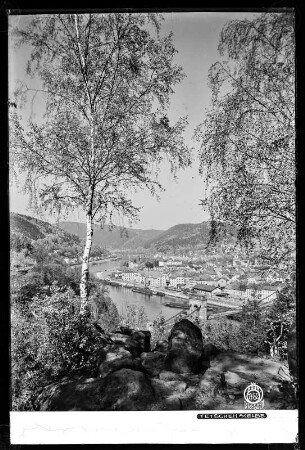 Blick auf Tetschen an der Elbe
