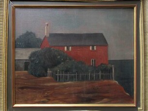 Haus in der Normandie (Rotes Haus am Meer)
