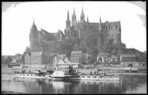 Meißen. Albrechtsburg mit Elbe und Dampfer Bodenbach