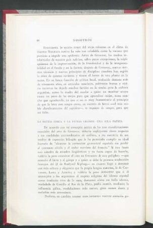La patria chica y la patria grande: una sola patria