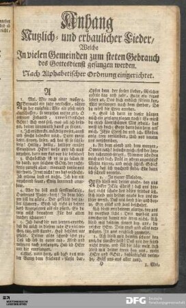 Anhang Nutzlich- und erbaulicher Lieder