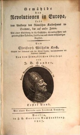Gemählde der Revolutionen in Europa : seit dem Umsturze des Römischen Kaiserthums im Occident, bis auf unsere Zeiten, 1