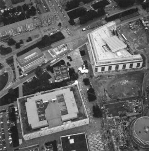 Dresden-Altstadt. Prager Straße und Dr.-Külz-Ring. Luftbildschrägaufnahme von Südsüdwesten