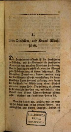 Annalen der schlesischen Landwirthschaft. 1, 1. 1804