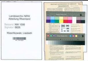 Entnazifizierung Liesbeth Waschkowski , geb. 07.04.1908 ()