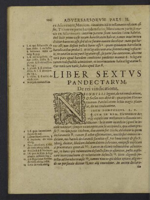 Liber sextus Pandectarum. De rei vindicatione.