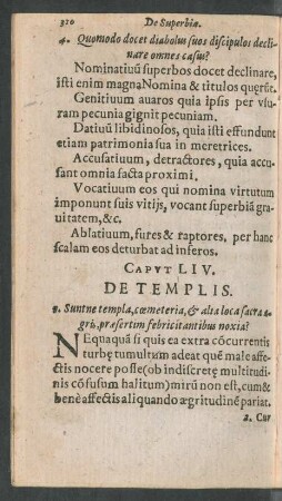 Caput LIV. De Templis.