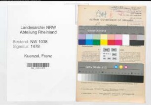 Entnazifizierung Franz Kuenzel , geb. 02.09.1894 (Lehrer)