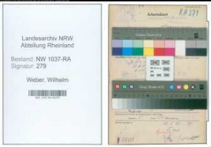 Entnazifizierung Wilhelm Weber , geb. 04.02.1898 (Verw.Angestellter)