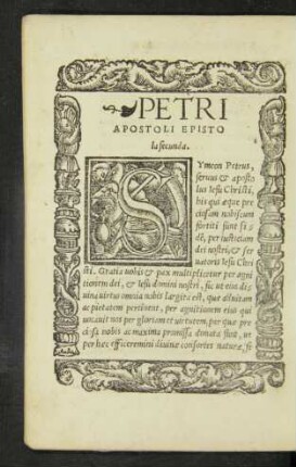 Petri Apostoli Epistola secunda.