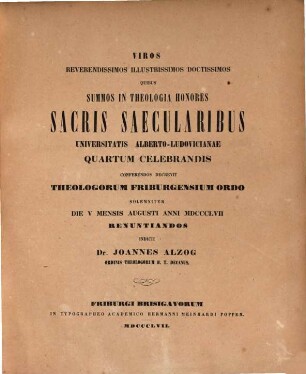 Commentatio de litterarum Graecarum atque Romanarum studiis cum Theologia christiana conjungendis