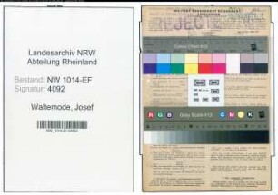 Entnazifizierung Josef Waltemode , geb. 28.03.1907 (Baumeister)