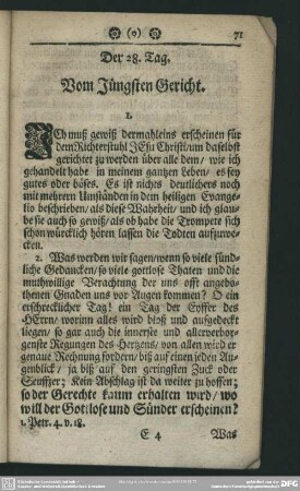 Der 28. Tag. Vom Jüngsten Gericht