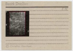 Christian Borchert (1942-2000). Karteikarte, beklebt mit einem Kontaktabzug, handschriftliche Notiz "8.78"