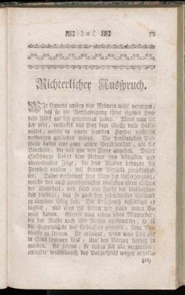 Richterlicher Ausspruch.