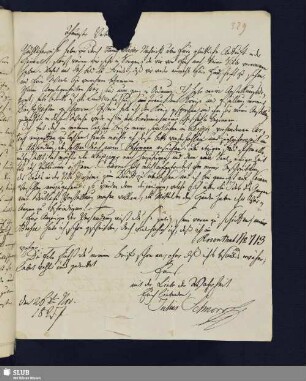 Bl. 329. SvC, Julius an SvC, Veit Hans