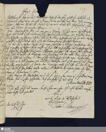 Bl. 329. SvC, Julius an SvC, Veit Hans