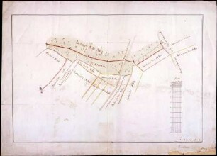 Äcker bei Buchau Maßstab ca. 1 : 2100 Kopiert von Xaver Gönner col. handgez.