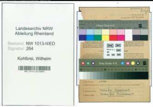 Entnazifizierung Wilhelm Kohlbrei , geb. 11.02.1904 (Lehrer)