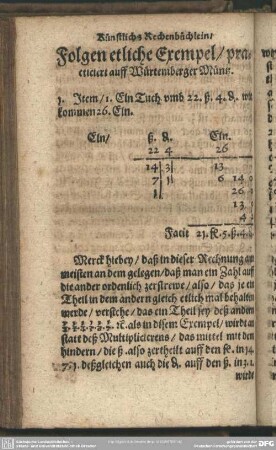 Folgen etliche Exempel
