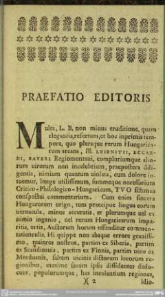 Praefation Editoris