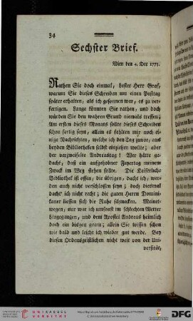 Sechster Brief