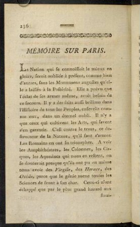 236-257, Mémoie sur Paris.