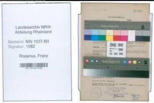 Entnazifizierung Franz Rosarius , geb. 09.05.1906 (Verwaltungsbeamter)