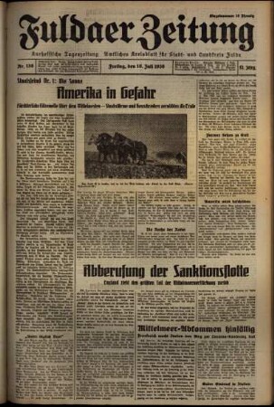 Ausgabe vom Freitag, den 10. Juli 1936.