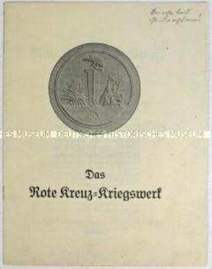 Werbeschrift des Roten Kreuzes für ein mehrteiliges Werk zum Ersten Weltkrieg