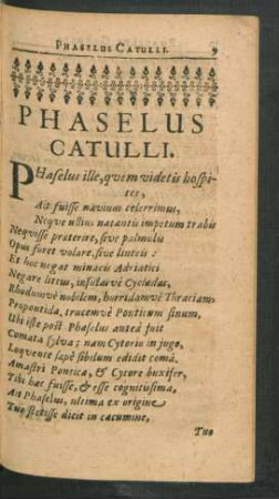Phaselus Catulli.