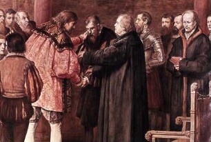 Szenen aus dem Leben Martin Luthers — Versöhnung der Grafen von Mansfeld