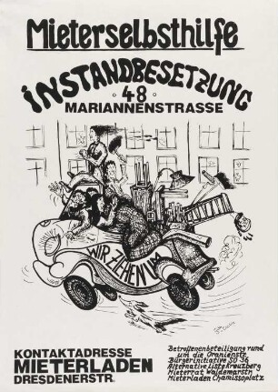 Plakat: "Instandbesetzung Mariannenstraße 48"