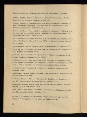 Darstellungen zu einzelnen Autoren und speziellen Problemen