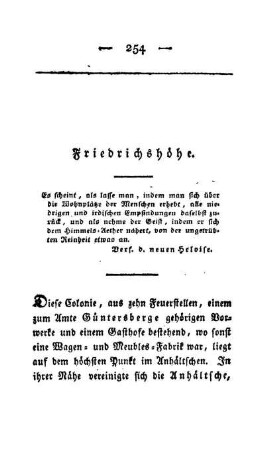 Friedrichshöhe.