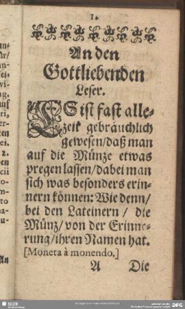 An den Gottliebenden Leser