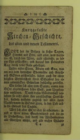 Kurzgefaßte Kirchen - Geschichte, des alten und neuen Testaments