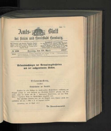 No. 106, 29. April 1917