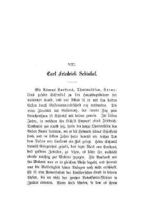 VIII. Carl Friedrich Schinkel