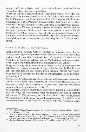 3.7.2.3 "Kontrasteffekte" des Waffentragens