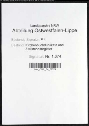 Kirchenbuchduplikate der evangelisch-reformierten Gemeinde (GHT 1844-1846). (Gemeinde: Deilinghofen, evangelische Gemeinde)