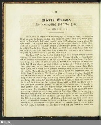 Vierte Epoche. Die evangelisch-sächsische Zeit : Vom 1550 bis 1815