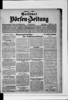 Berliner Börsen-Zeitung, Morgenausgabe